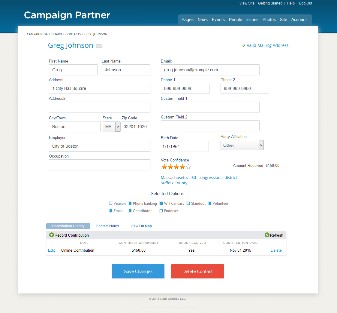 volunteer signup form